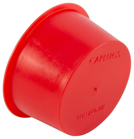 Caplugs T-18 T Series, Plastic Tapered Cap and Plug, Red LD-PE, Protective Closures, Dust & Moisture Seals, MIL Spec, SAE Fittings, EZ Remove, Cap OD 1.498" x Plug ID 1.682", Pack of 40 (99394307)