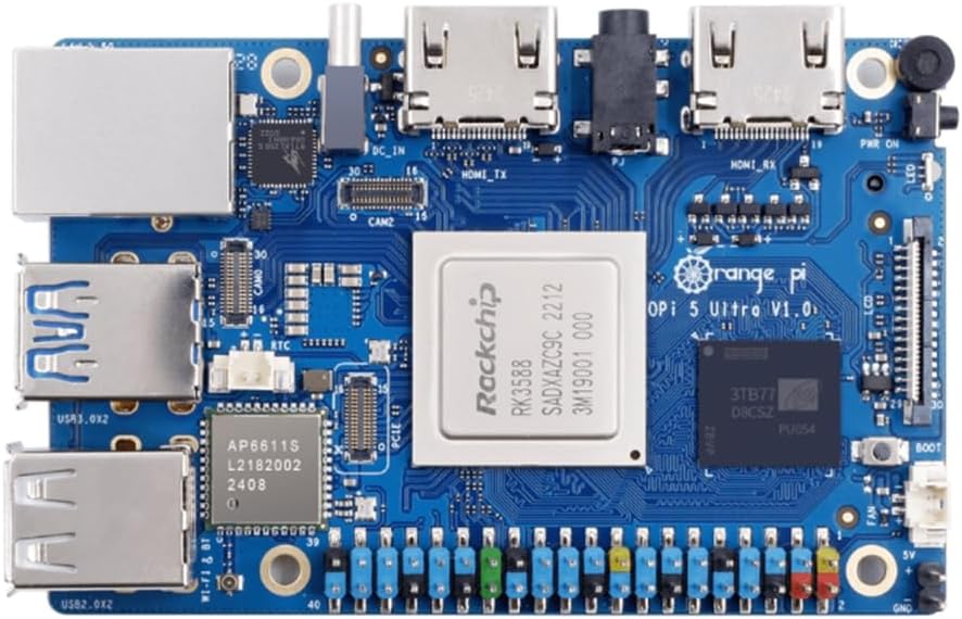 Orange pi 5 Ultra Octa-Core Rockchip RK3588 Board with LPDDR5 8GB16GB Ram 256GB eMMc 8GB Ram SingleBoard
