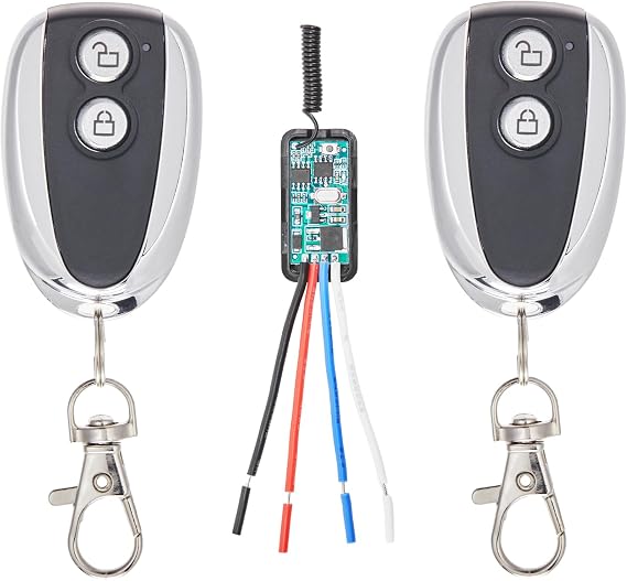 Mini Wireless Relay Switch,DC5V-30V 3A Remote Control Kit | 164FT Long Range, Works for Motor, LED Light & Security Alarm