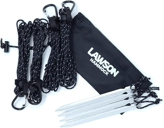 Lawson Hammock Stabilizer Kit, Added Stability for Blue Ridge Camping Hammock, Easy Adjust Tensioners, Stakes, Paracord