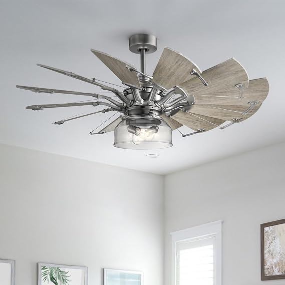 Urban Ambiance Luxury Tuscan Ceiling Fan, Small Size: 7.5''H x 11.084''W, with Old World Style Elements, Antique Nickel Finish, UHP9481 from the Saybrook Collection