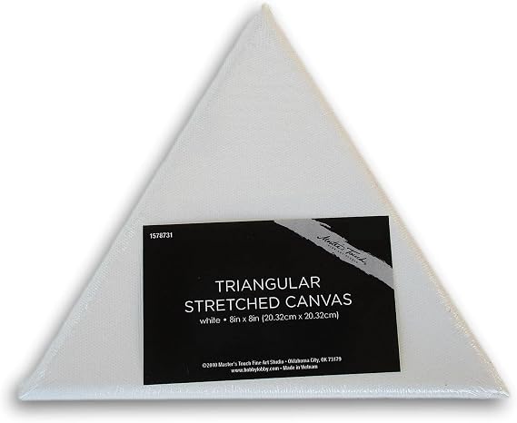 Craft Supply Triangle Canvas for Painting - Small - 7.75 Inches White