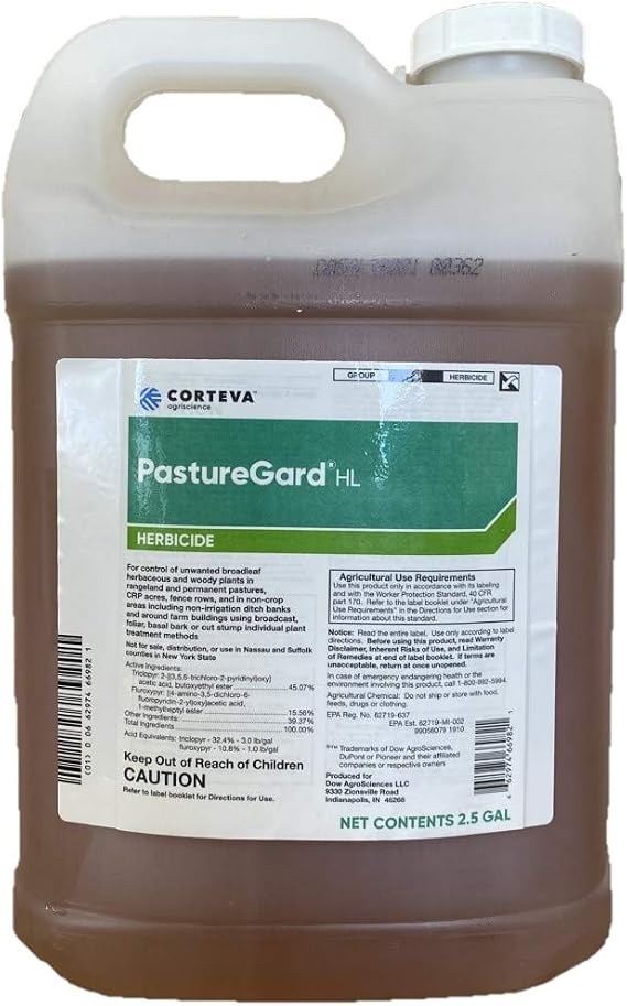 Herbicide 2.5 Gallons - Controls Many Tree, Brush & Weeds - Green Liquid - Pasture Herbicide
