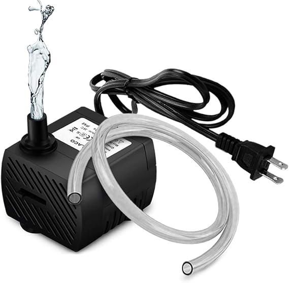 PULACO 95GPH 5W Mini Water Pump with 3.3 ft Tubing