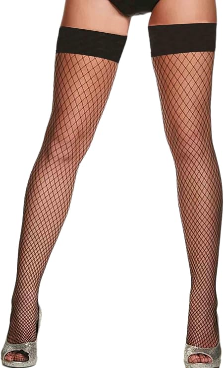 Merry See Narrow Mesh Garter Socks
