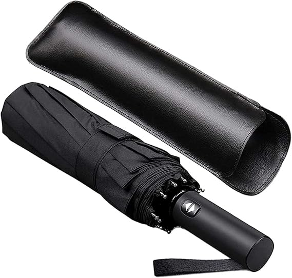 Travel Umbrella Windproof 12 RIBS Auto Open & Close Collapsible Folding Small Compact Umbrella for Rain Compact & lightweight