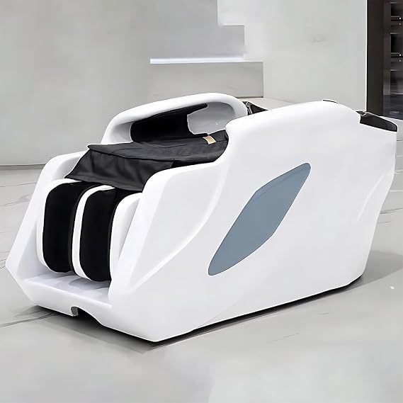 Fully Automatic Intelligent Massage Shampoo Bed, Electric Intelligent Massage Shampoo Bed, White Unique Shape Shampoo Massage Bed (Water Circulation, Water Heater, Fumigation)