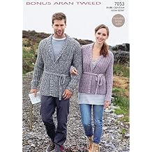 Hayfield Ladies & Mens Jackets Bonus Knitting Pattern 7053 Aran