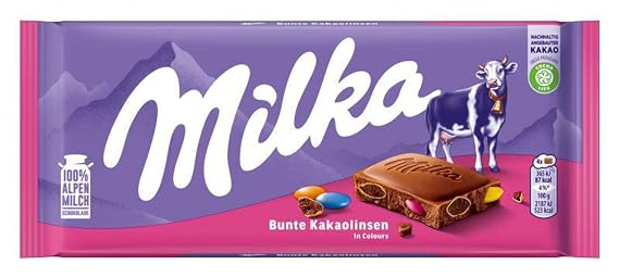 Milka Bunte Kakaolinsen "Be happy!"