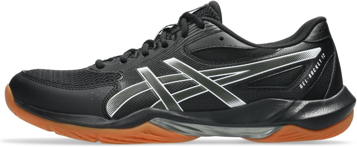ASICS Men's Gel-Rocket 12 Volleyball Shoes, White/Black, 9 UK
