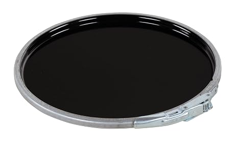 Vestil LID-STL-LL-UN Steel Unrated Lever Lock Lid 5 Gallon Black