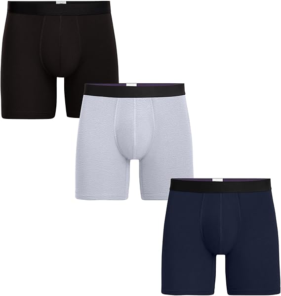 MeUndies Men's Boxer Briefs 3-Pack, 6" Inseam, Breathable UltraModal