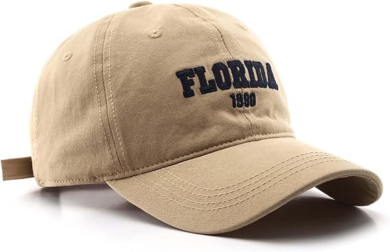 Florida Hat Unisex Baseball Cap Cotton Sun Hat Adjustable Trucker Cap