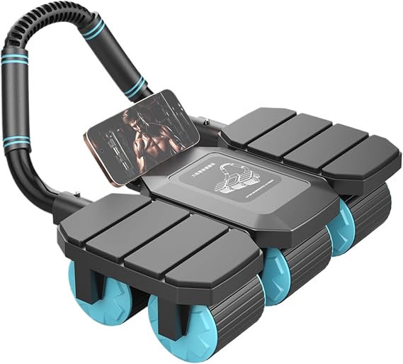 Automatic Rebound Abdominal Wheel with 8 Elbow Supports, Abdominal Wheel Ab Roller, Abdominal Exercise Machine Ab Wheel Roller, Abdominal Trainer for Fitness Trainer Home Gym
