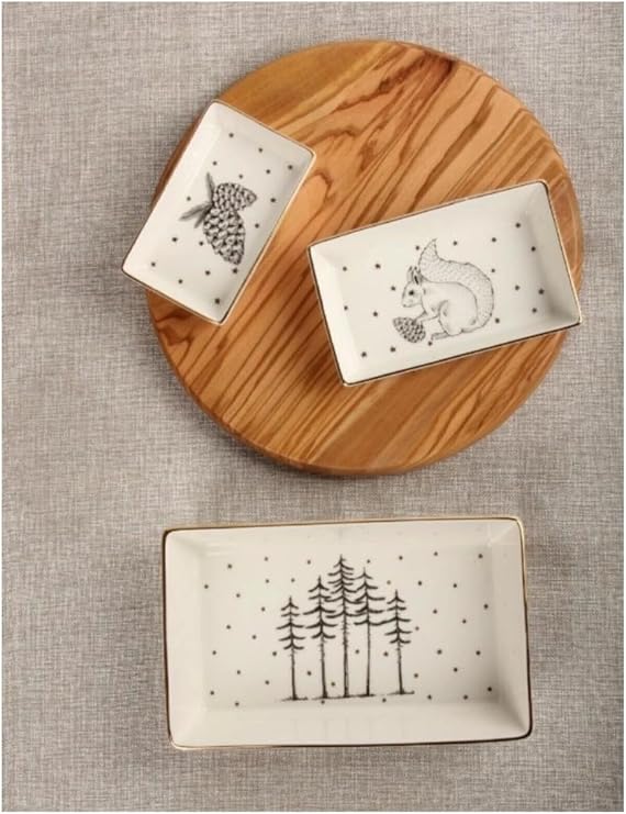 Forest 3 Piece Breakfast-appetizer Plate 11-13-19cm