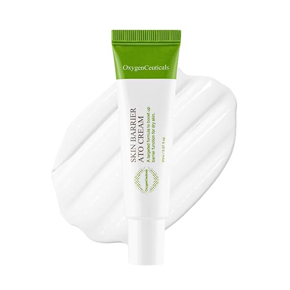 OxygenCeuticals Skin Barrier Ato Cream Protective Cream with Fucoidan V, Shea Butter & Centella Asiatica, Strengthen Skin Barrier & Soothe Sensitive Skin. 0.67 fl.oz (20ml)