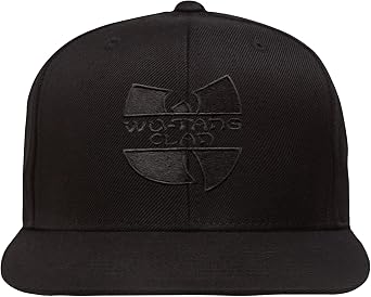 Wu-Tang Clan Unisex Black Snapback Cap with Wu Logo