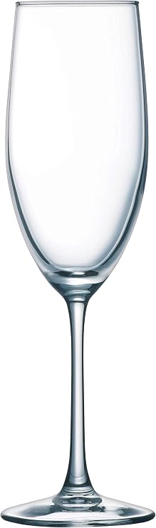 Arc International Luminarc Cachet 8 Ounce Champagne Flute, Set Of 4, glass, Clear
