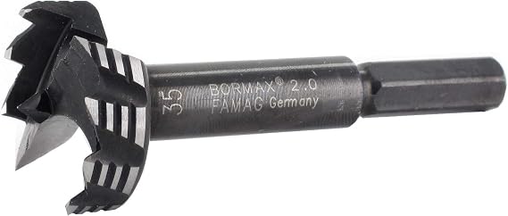 Famag 162204000 Bormax 2.0 Forstner bit, alloyed Tool Steel, 40 mm, 40 x 57 x 90 mm Tige: 10 mm