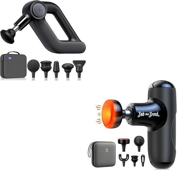 BOB AND BRAD Q2 Plus Mini Massage Gun with Heat and D5 Pro Massage Gun