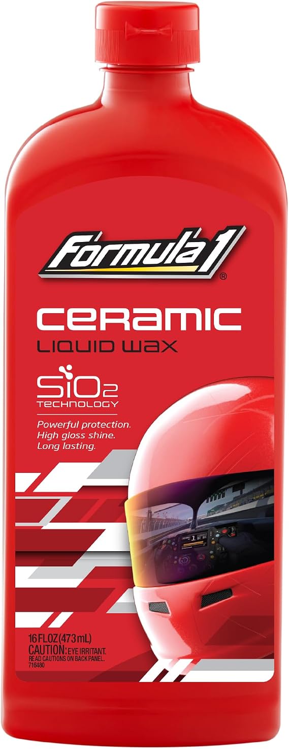 Formula 1 Ceramic Liquid Wax (16 oz.) - Ultimate Shine and Protection for Your Car - Long-Lasting Hydrophobic Finish - Easy to Apply, Professional Grade