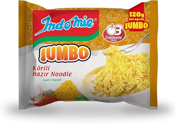 Indomie Package Jumbo Curry Parcel 40 (120 Gr X 40 Pieces)