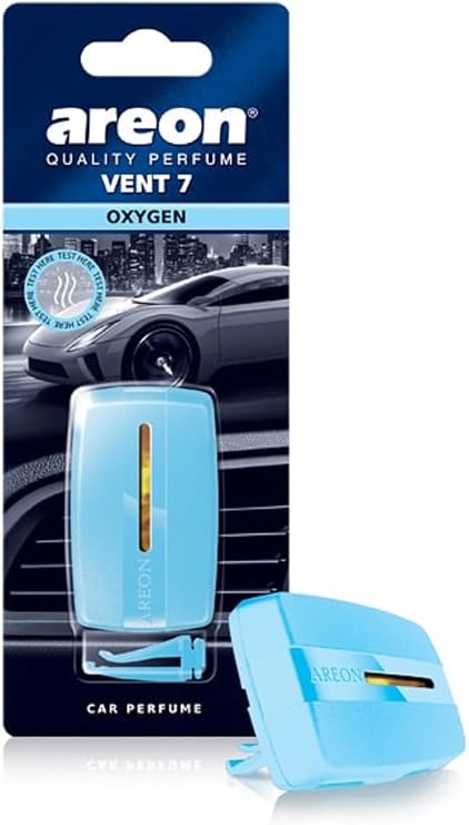 AREON Vent 7 Car Perfume Vent Clip AC and Fan Air Freshener, Oxygen Scent