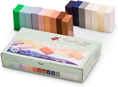 ENCAUSTIC ART The Original -SOFT PASTEL SELECTION Set of 16 -Encaustic Wax Block Colors Set -Non-Toxic, Beeswax Supplies -Handcrafted in Germany