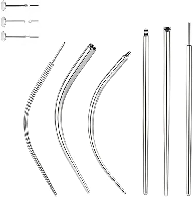 TreeTribe Piercing Taper Insertion Tools, 6 Stainless Steel 16G and 18G