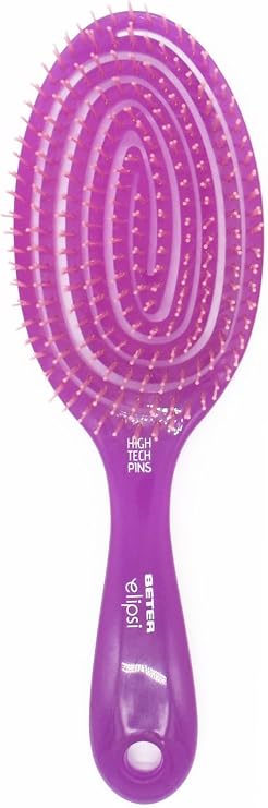 Beter - Elipsi High Tech Pins Detangler Brush Flexible Head Anti-Pull Detangling Brush, Anti-Break Detangling Brush, Smooth and No Pull Hairstyle Small Size