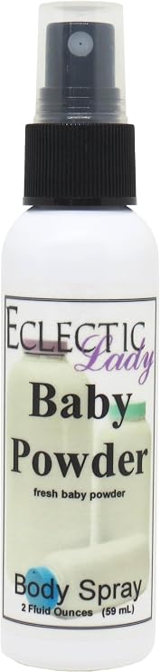 Eclectic Lady Baby Powder Body Spray, 2 ounces, Body Mist