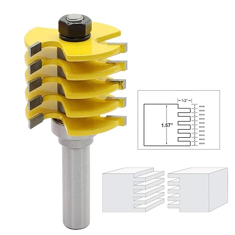 1/2 Inch Shank Finger Joint Router Bit Woodworking Chisel Cutter