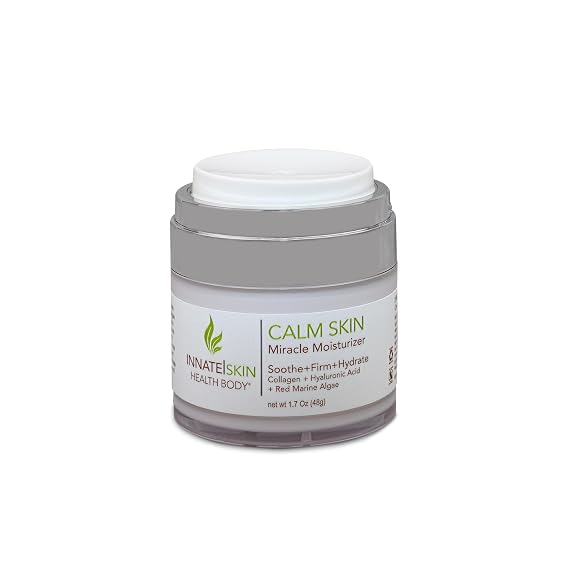 Innate Skin Calm Skin Face Moisturizer with Hyaluronic Acid, Collagen & Red Marine Algae 1.7oz Air Pump