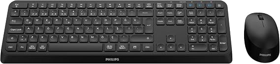 Philips SPT6407 Bluetooth Kablosuz Türkçe Q Klavye Mouse Seti Siyah