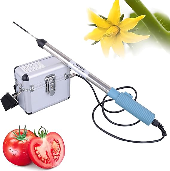 Electric Tomato Pollinator, Greenhouse Cucumber Tomato Pollination Tool, with Shoulder Type Battery, 3-4 Hours Battery Life, Speed 4800r/min, for Tomato, Peppers, Strawberries
