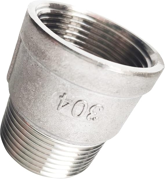 1-1/4" Female x 1-1/4" Male Nipple Bush Adapter, Bushing Pipe Fittings, NPT Stainless Steel 304
