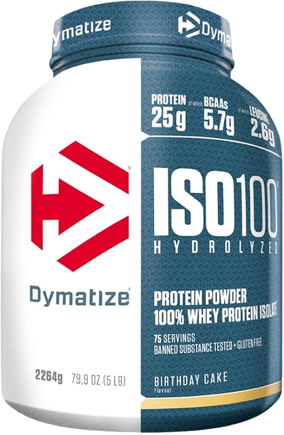 Dymatize ISO 100 Hydrolyzed Birthday Cake 2264g - Whey Protein Hydrolysat + Isolat Powder