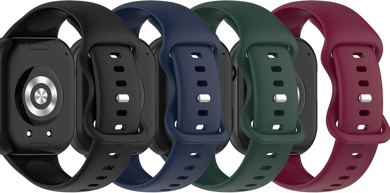 4-Pack Compatible with Honor Rossini 2i Band, Soft Silicone Replacement Sport Wristband Strap Accessories for Rossini 2i