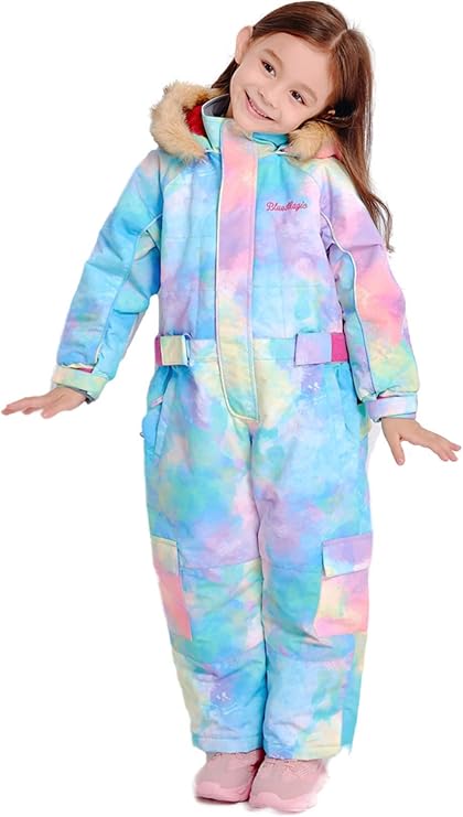 BGX Kids One Piece Snowsuits Overalls Ski Suits Jackets Coats Jumpsuits Winter Outdoor Waterproof Snowboarding