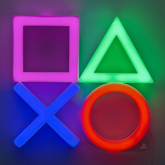 Playstation LED Neon Light - Official Licensed Wall Lamp for Game Room, Control Icon, Mood Lighting Office Decor | Paladone