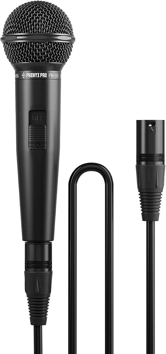 Phenyx Pro Cardioid Dynamic Microphone with On/Off Switch PM-25S