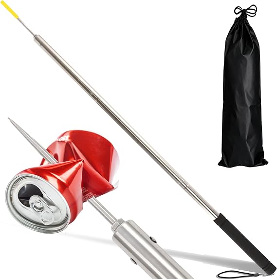 Trash Pickup Tool,47Inch Trash Picker Upper Grabber High-Duty Stainless Steels Tip Lightweight & Reinforcement Garbage Debris Nabber Litter Picker Grabber Durability Reacher Yard Stick (47in)