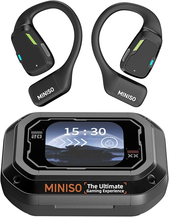 MINISO M98 AI Translator Headphones 3-in-1 Real Time Translator Headphones with App 134 Languages Translation Headphones with LCD Touch Screen Open Ear Translator Earphones for Learning Travel Business