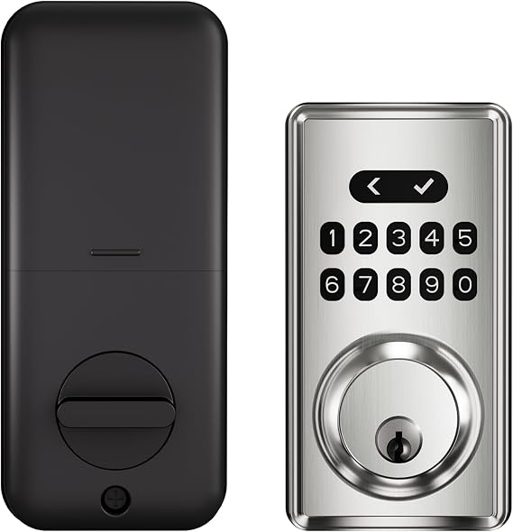 Keypad Deadbolt, Keyless Entry Door Lock,Smart Deadbolt Lock | Auto Lock & One-Time Passcode, 100 User Codes, Anti-Peep Password, Easy Installation for Front Door