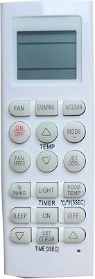 HCDZ Replacement Remote Control for LG LSN122HE LSN180CE LSN180HE LSN186HE LSN182HE LSN186HE LSN240CE LSN240HE Wall Mounted Mini Split Air Conditioner