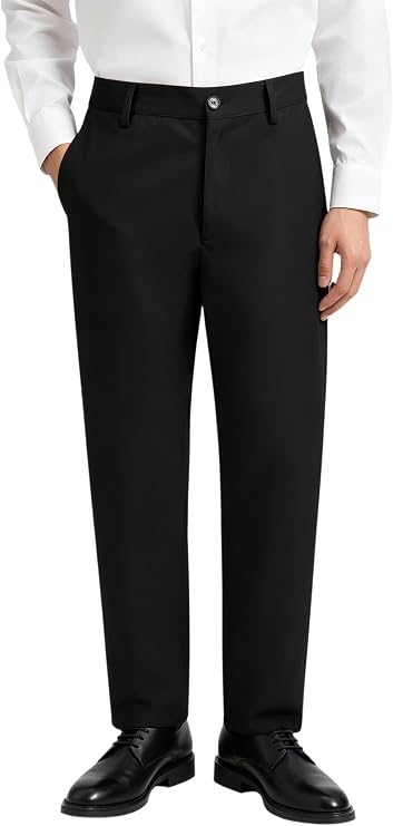 Boys Dress Pants with Adjustable Waist Slim Fit School Uniform Pants
