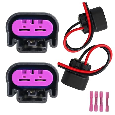 Electric Cooling Fan Pigtail Connector Wiring Harness, OE PT2649, Compatible with Silverado/Sierra Tahoe/Suburban Yukon/Yukon XL Escalade/ESV/EXT Avalanche Malibu Impala Lacrosse Regal XTS H2 (2PCS)