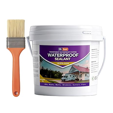 Clear Waterproof Sealant 70 OZ, Water-Based Transparent Coating