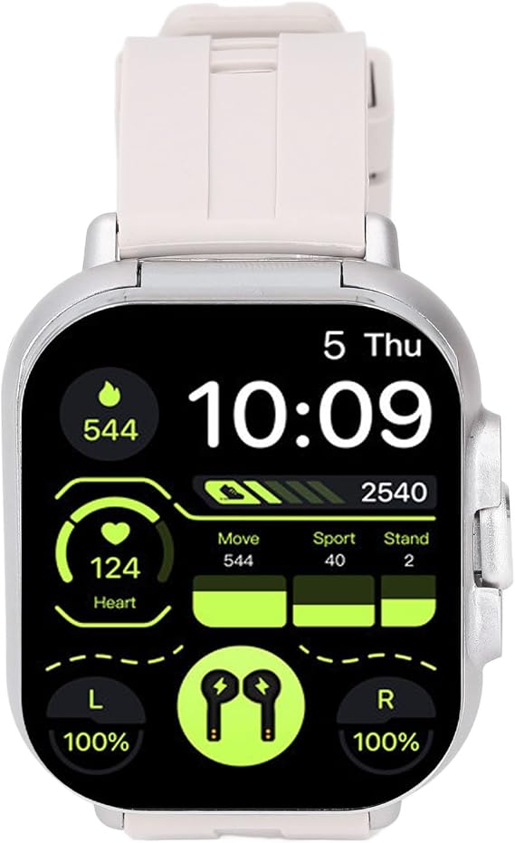 2 in 1 Smart Watch with Earbuds, 2.01" HD Touch Screen, Bluetooth Call, Fitness Tracker, Compatible with iOS and Android, for Men and Women