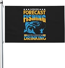 Double Sided Forecast Fishing Drinking Flag 3x5 FT Outdoor Flags Banners Durable Patio Indoor Decorative Flags Home Party Funny Flags 3by5 Flags